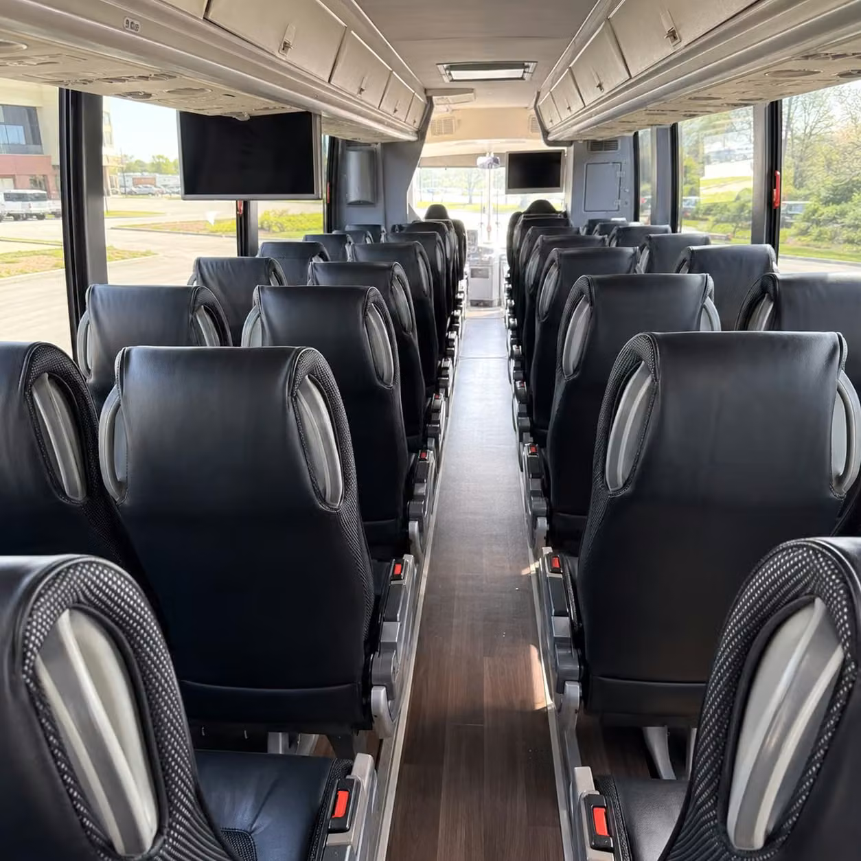 56 passenger charter bus interior